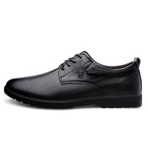 LAORENTOU Повседневные кожаные туфли мужские низкие, черные/коричневые