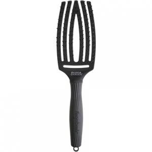 Щетка для ухода за пальцами Olivia Garden Iconic с двойной щетиной, черная M