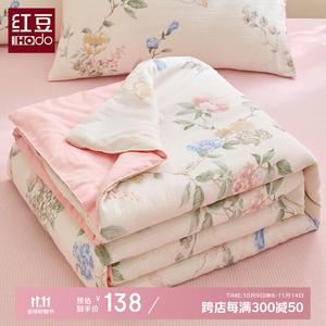 Red Bean Home Textiles Комплект летнего постельного белья из 4 предметов (одеяло, простыня, 2 наволочки), размер 1.5x2.0 м, двойной слой марли, мягкий и приятный к телу