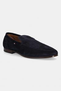 Замшевые мокасины TH Flexible Suede Loafer Tommy Hilfiger, темно-синий