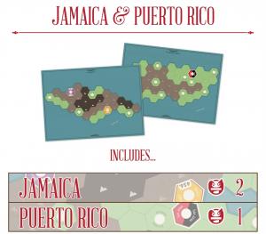 Аксессуары Age of Steam Deluxe: Jamaica & Puerto Rico Expansion Maps