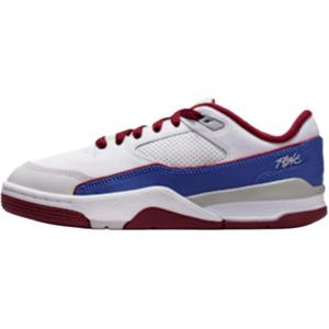 Jordan FLIGHT COURT устойчивые к истиранию низкие детские баскетбольные кроссовки White Blue Red для подростков