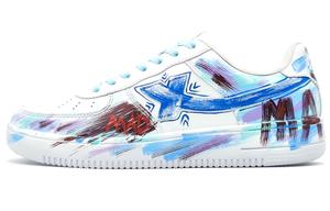 XTEP Кроссовки Air Force One Slip с низким верхом, амортизирующие, для скейтбординга, унисекс, белые, синие