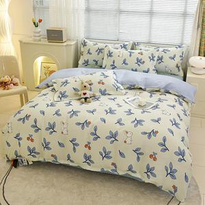FUANNA Комплект постельного белья, 180 см, 4 предмета, Garden Rabbit
