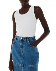 Рубчатая майка Whistles Ultimate Scoop, белый