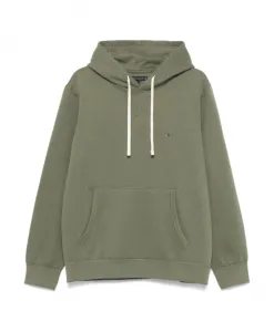 Зеленый пуловер с капюшоном и логотипом. Tommy Hilfiger, зеленый