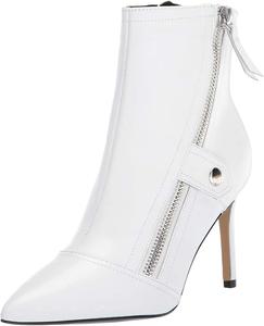 Женские ботильоны FSJ Fashion на высоком каблуке, с заостренным закрытым носком, короткие ботинки с боковой молнией, осенне-зимние туфли для женщин, размеры 4-15 US, White
