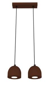 Подвесной светильник Lumicom Campanella Linear X2, 27x27x12 см, коричневый