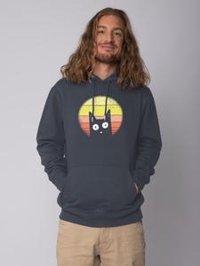Толстовка wat? Apparel Sweatshirt Sunset Cat, цвет India Ink Grey