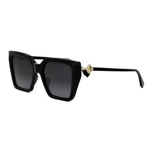 FENDI Солнцезащитные очки с увеличенной оправой Oversized Frame, Black