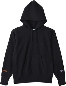 Мужская толстовка Champion Reverse Weave с капюшоном, длинными рукавами и вышитым логотипом, C3-Y116, черный