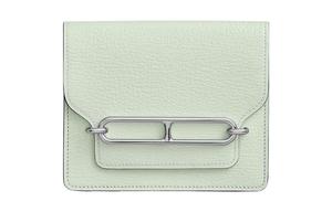 Рюкзак-кошелек Roulis Mysore из козьей кожи с носиком-пятачком Обычный Женский 0S Vert Fizz Bubble Green HERMES