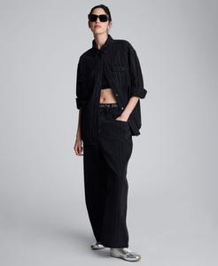 Женская рубашка-рубашка с длинным рукавом Kenneth Cole, Nickel/Silver Stripe