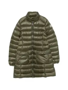 Стеганое пальто с двумя карманами Moncler, зеленый