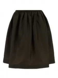 Юбка миди на молнии Miu Miu, коричневый