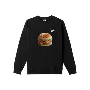 Nike Свитшот мужской черный с круглым вырезом, умеренно свободный, обычный крой