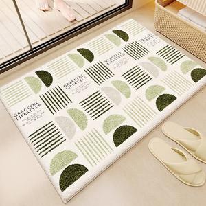 Budis Ковер 40х60 см для прихожей/ванной, абсорбирующий, с геометрическим дизайном, моющийся, нескользящий