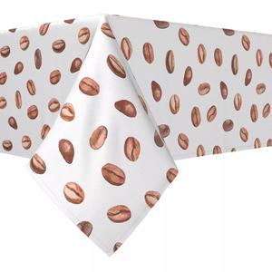 Прямоугольная скатерть, 100 % хлопок, 52x104 дюйма, кофейные зерна.