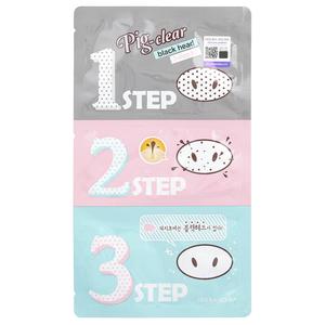 Holika Holika, Pig-Nose Clear Blackhead, 3-шаговый набор, 1 процедура