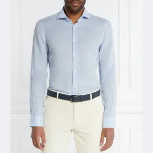 Льняная рубашка 146pai-w приталенного кроя Joop!, синий