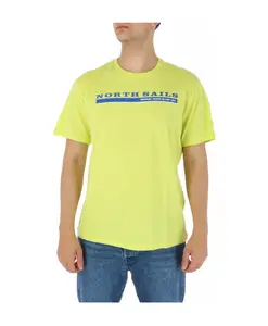 Желтая футболка с короткими рукавами и круглым вырезом. North Sails, желтый