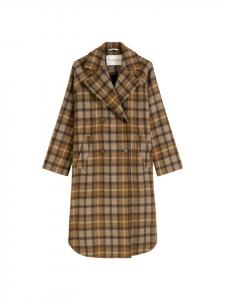 Marc O'Polo Пальто в клетку, свободного кроя, темно-коричневого цвета