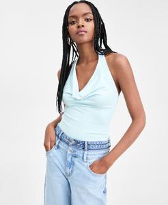 Женский облегающий боди с завязками на шее Bar III, Tahitian Sky