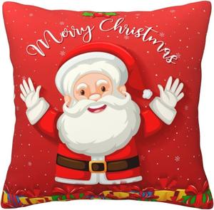 CarXs Подушка Merry Christmas с двусторонним принтом Merry Christmas.