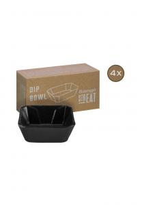 Пиала для соусов Creatable Streat Food, 4 предмета, черный