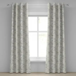 Шторы на люверсах ABAKUHAUS в стиле ар-нуво, изогнутые, романтические, свадебные, для роста, фен-шуй, букет, антикварные, классические, декоративные, из двух панелей, 280 см x 260 см, цвета слоновой кости и белого Abakuhaus