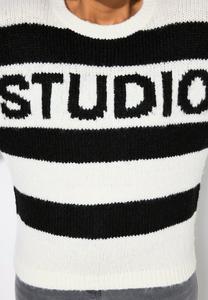 Джемпер BLOCKSTREIFEN STATEMENT Studio Untold, черный