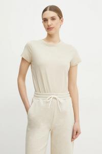 Хлопковая футболка Boss Orange, бежевый