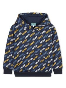 Kenzo Kids худи с логотипом, синий