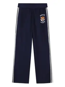Спортивные брюки с лампасами и принтом Tiger Kenzo Kids, синий