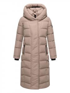 Стеганое пальто Engelsfeder XIV в цвете Taupe Grey Navahoo