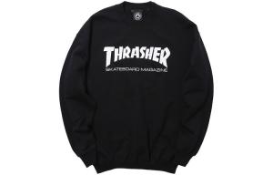 Свитшот унисекс Thrasher с логотипом бренда, черный