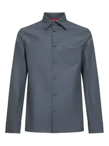 Рубашка с пряжкой Horsebit Gucci, серый