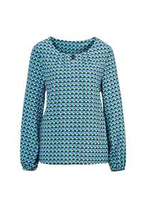 Короткий размер: блузка с принтом из чистой вискозы. Goldner, мультиколор