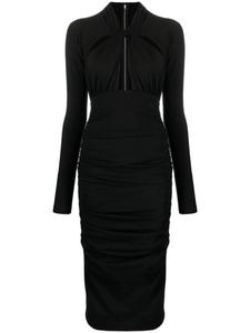 Dolce & Gabbana драпированное платье миди с вырезами, черный