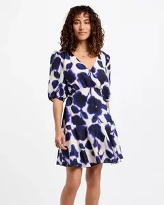 Платье с юбкой клеш Morgan, синий/белый