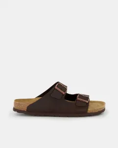 Мужские кожаные сандалии с двойной пряжкой Dustin, коричневый