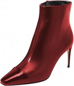 Женские ботильоны FSJ с квадратным носком, на среднем каблуке-стилетто, с боковой молнией, гладкие, удобные, для ежедневной носки, платьев, размеры 4-16 США, Red