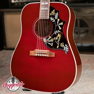 Gibson Hummingbird Standard акустическая/электрогитара - винно-красная с жестким футляром