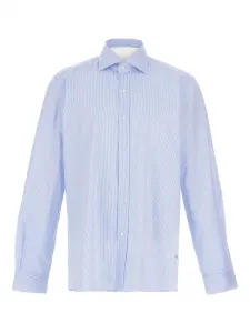 Полосатая рубашка с длинными рукавами Fay, синий