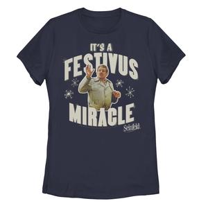 Юниорская футболка Seinfeld Festivus Frank It’s A Festivus Miracle Tee Licensed Character