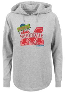Свитер F4NT4STIC Oversized Hoodie Sex Education Moordale M Collage Netflix TV Series, серый
