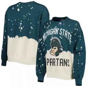 Женский зеленый пуловер Gameday Couture Michigan State Spartans Twice As Nice с эффектом выцветания, окрашенный в технике дип-дай