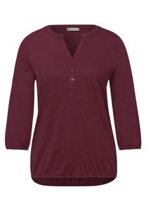 STREET ONE Лонгслив в темно-красном цвете