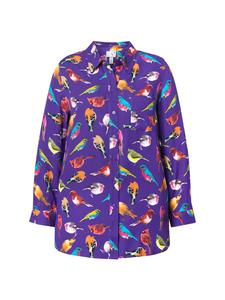 фиолетовая блузка-рубашка Ulla Popken