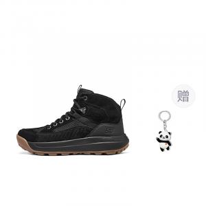 Высокие кэжуал туфли мужские черные Skechers, черный+Giveaway (Panda Charm)